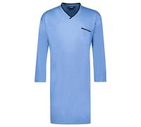 ADAMO Langärmliges Herren Nachthemd in hellblau Übergröße 10XL, Größe:4XL