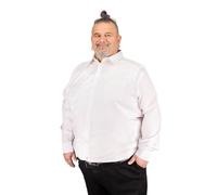 ADAMO Langarm Hemd Comfort FIT Herren Serie 'John' in großen Größen von 2XL bis 10XL, Größe:5XL, Farbe:Weiß