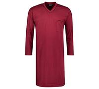 ADAMO Langarm-Nachthemd in Bordeaux mit schwarzen Streifen bis Übergröße 10XL, Größe:8XL