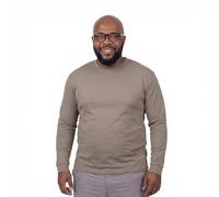 ADAMO Langarmshirt Basic in Khaki Herren bis Übergröße 12XL, Größe:4XL
