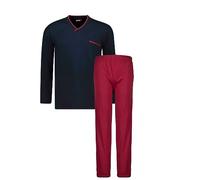 ADAMO Langer Schlafanzug Herren Tall FIT Serie ''BELA in Langgrößen MT-5XLT, Größe:5XLT, Farbe:Dunkelblau'