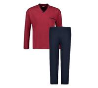 ADAMO Langer Schlafanzug Herren Tall FIT Serie ''BELA'' in Langgrößen MT-5XLT, Größe:5XLT, Farbe:Weinrot'