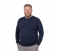 ADAMO Longsleeve Serie Sven in großen Größen Navy mit Rundhals Regular Fit für Herren, Größe:8XL