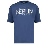 ADAMO Motivshirt Comfort Fit Kurzarm für Herren in großen Größen bis 14XL, Größe:8XL, Farbe:Admiral
