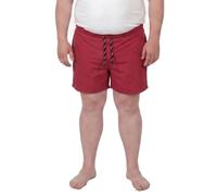 ADAMO Schlafhose Herren kurz für Übergrößen 100% Baumwolle, Weinrot, XXL I Angenehme Kurze Pyjamahose Herren mit Kordel, Gesäß- & 2 Einschubtaschen