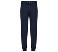 ADAMO Schlafhose Herren lang für Übergrößen 100% Baumwolle, Blau, XXL I Angenehme Pyjamahose Herren lang mit Kordel, Gesäß- & 2 Einschubtaschen