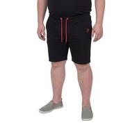 ADAMO Schwarze Herren Jogginghose kurz Ottoman Rippe Serie Marcel großen Größen XXL - 10XL, Größe:4XL