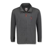 ADAMO Sweatjacke mit Reißverschluss Ottoman Rippe anthrazit meliert für Herren Serie Max in großen Größen bis 10XL, Größe:6XL