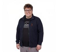 ADAMO Sweatjacke mit Reißverschluss Ottoman Rippstruktur Herren navy Serie Max Übergrößen 2XL bis 10XL, Größe:6XL