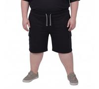 ADAMO Sweatshorts mit Cargotaschen Serie Rhodos Übergrößen bis 14XL für Herren, Größe:12XL, Farbe:Schwarz