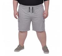 ADAMO Sweatshorts mit Cargotaschen Übergrößen bis 14XL für Herren, Größe:3XL, Farbe:Graumeliert