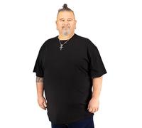 ADAMO T-Shirt Herren für Übergrößen Doppelpack, 100% Baumwolle, Schwarz, 7XL I Angenehme T-Shirts für Herren mit Rundhals I T-Shirt Übergrößen Männer