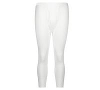 ADAMO Weiße Doppelripp 3/4 Lange Unterhose großen Größen bis 20, Größe:14