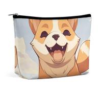 ADASGHBY Tragbare kleine Kosmetiktasche, niedliche Reise-Make-up-Tasche, Cartoon, Shiba Inu Hund, wasserdichte Kulturtasche für Damen, Cartoon Shiba Inu Dog, Einheitsgröße