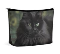 ADASGHBY Tragbare kleine Kosmetiktasche, niedliche Reise-Make-up-Tasche, Katze, die auf Decke liegt, wasserdicht, Kulturbeutel für Damen, Katze liegend auf Decke, Einheitsgröße