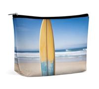 ADASGHBY Tragbare kleine Kosmetiktasche, niedliche Reise-Make-up-Tasche, Mohnblumen, lebendige Blütenblätter, wasserdicht, Kulturbeutel für Damen, Strand-Surfbrett, Einheitsgröße