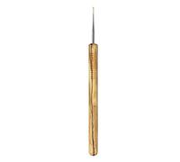 Addi 578-7 AddiNature Häkelnadel mit Olivenholzgriff, 15 cm x 0,6 mm, Messing, 0.6mm