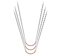 Addi Stricknadelspiel CraSY Trio Novel long, 3er Set 30 cm, 2,50 mm, Silber