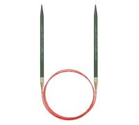Addi - Addi Christmas Lace (100cm, 5.00mm) Rundschreiben Stricknadel mit Eloxierte Aluminiumspitzen und Rote Kunststoffschnur - 1 Nadel