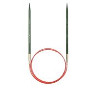 Addi - Addi Christmas Lace (120cm, 5.00mm) Rundschreiben Stricknadel mit Eloxierte Aluminiumspitzen und Rote Kunststoffschnur - 1 Nadel
