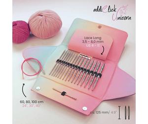 Addi Click Unicorn Lace Long Set 3,50-8,00 mm 720-2