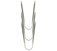 Addi CraSyTrio 26 cm 5,00 mm Rundstricknadeln in Gold und Silber