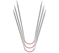 Addi 63535 addiCraSyTrio Novel Long, metall, silber, 3.75mm (UK 9 / US 5)