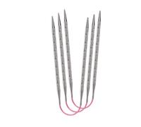 Addi AD1802030-03.25 Doppelt Spitz Stricken Nadeln, Metall, Rosa/Silber, 30cm, 3.25mm, 3 Count