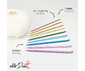 Addi Duett Häkelnadel Set alle Größen 2-6mm 230-7