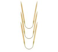 Addi GS56120306 Strumpfstricknadeln CraSyTrio Bamboo Long, Bambus,Beige