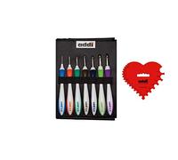 addi Häkelnadel Swing Standard Set Bundle mit 1 roten Häkelnadellehre