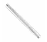 Addi AD1702020-03.00 Doppelt-Spitz Nadeln, Silber, 20cm, 3mm, 5 Count