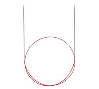 Addi Rundstricknadel 80 cm 2,5 mm - 1 Stk, Silber und Rot