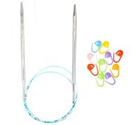 addi Turbo Original 40 Zoll (100 cm) US 50 (25,0 mm) Rundstricknadel, Kunststoffschaft, Standardverj ngung und -spitzen, glatte Verbindungen, bie