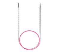 Addi Unicorn Lace Rundstricknadel 60cm 5.5mm - Runde Stricknadel in Rosa und Silber