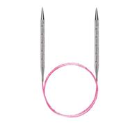 Addi Rundstricknadel addiUnicorn Basic – Metall, wellenförmige Struktur – 8 mm 80 cm