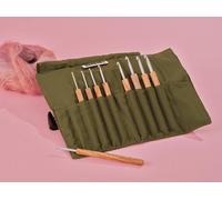 Addi Wrap Olivenholz Häkelnadel-Set mit Etui AD6322