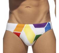 ADDICTED I Badehose I Slip I Rainbow AD Bikini I weiß I S