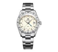 Addiesdive AD2063 38 MM Herrenuhr GMT 515-24H Quarzuhr 200 M Wasserdicht, Beige Zifferblatt