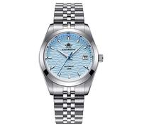 ADDIESDIVE Luxus automatikuhren Herren Taucheruhren Herren 10bar Wasserdichtes saphirglas Massives Edelstahlarmband mit elegantem weißem Ocean Wave Zifferblatt