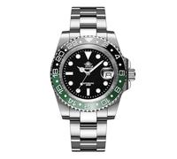 ADDIESDIVE Luxus Herren Automatikuhr 8215 Mechanische Uhr mit zweifarbiger Keramik-Lünette 200M Herren Analog Taucheruhr mit Edelstahlarmband AD2503