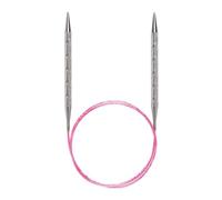 addiUnicorn Rundstricknadel Basic Metall mit wellenförmiger Struktur der Nadeln 3,50mm 150cm