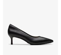 Pumps CLARKS "Adela Court", Damen, Gr. 41, schwarz, Leder, Schuhe, mit Komfort-Fußbett und vielseitig-elegantem Look (78884010-41) schwarz
