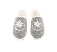 Adelheid Damen Filzpantoffel Glücksbringer mausgrau 38/39
