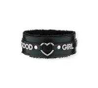ADEMISHIA Rosa Flauschiges Herz O-Ring Leder Choker Halsband für Frauen, handgefertigte Punk Gothic Buchstaben Halskette, verstellbarer Modeschmuck