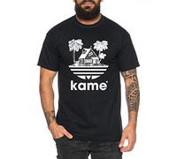 Adi Kame House - Herren T-Shirt One Goku Dragon Master Son Ball Vegeta Turtle Roshi Piece Golds Db, Farbe:Schwarz, Größe:L