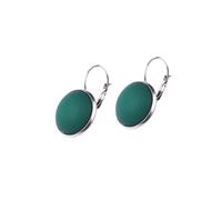Adi Modeschmuck Ohrring 'Kaja', 16mm Cabochon Polaris | Edelstahl Klappbrisur, Handgefertigt in Berlin, Echtes Polaris