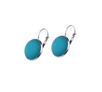 Adi Modeschmuck Ohrring 'Kaja', 16mm Cabochon Polaris | Edelstahl Klappbrisur, Handgefertigt in Berlin, Echtes Polaris