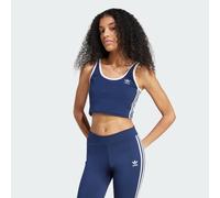 Tanktop ADIDAS ORIGINALS "3S BRA TOP", Damen, Gr. L, blau (night indigo, weiß), Obermaterial: 93% Baumwolle, 7% Elasthan, Tops (65812709-L) night indigo, weiß