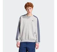 ADICOLOR 3-STREIFEN OVERSIZED CREWNECK Medium Grey Heather / Night Indigo S